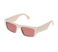 Le Specs MEASURES - Gafas de sol para hombre y mujer, forma rectangular con protección UV, Smokey Brown Mono/Marfil, Einheitsgröße
