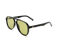 Le Specs TRAGIC Magic - Gafas de sol para hombre y mujer, montura redonda con protección UV, Olive Tinte/Black, Einheitsgröße