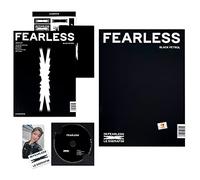 LE SSERAFIM - 1st Mini Album [FEARLESS] (VoL.1 BLACK PETROL ver.) Booklet + CD + Photocard + Postcard + Sticker + Transfer Paper + 2 Pin Button Badges + 4 Extra Photocards