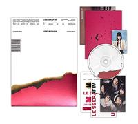 LE SSERAFIM - 1st Studio Album [UNFORGIVEN] (BLOODY ROSE Ver.) Outer Box + Booklet + CD + Photocard + Postcard + Heat Detecting Postcard + Sticker + Folding Poster + 2 Pin Badges + 4 Extra Photocards