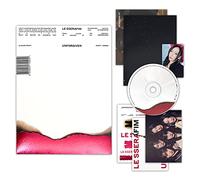 LE SSERAFIM - LE SSERAFIM - 1st Studio Album [UNFORGIVEN] (DUSTY AMBER Ver.) Outer Box + Booklet + CD + Photocard + Postcard + Heat Detecting Postcard + Sticker + Folding Poster + 2 Pin Badges + 4 Extra Photocards