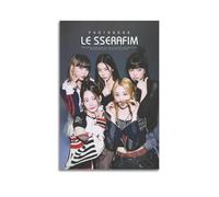 Le Sserafim - Póster limitado firmado con portada de álbum, póster de portada musical, pop hip hop, rap, cantante, estrella, póster de música, lienzo estético para decoración de dormitorio de niñas y