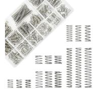 LE-stone Juego de 240 resortes de compresión de acero inoxidable 304, 15 tamaños para reparación de herramientas, tiendas departamentales, muebles, electrodomésticos, bricolaje
