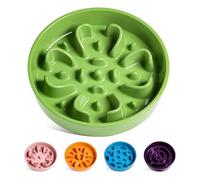 LE TAUCI Tazones de cerámica para Perros de alimentación Lenta, Cuenco de alimentación Lenta para Perros de Raza Mediana y Grande, Verde, L-1200 ml