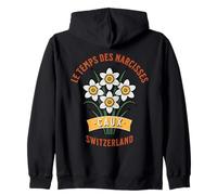 Le Temps Des Narcisses Caux Suiza Floral Sudadera con Capucha