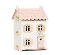 Le Toy Van - H124 - Casa de muñecas Rose Heart en Madera certificada FSC, 3 años, para niñas, 2 Pisos, l 44 x d 36 xh 66 cm, con persianas, Ventanas y Puertas Que se abren, Juego ecológico Montessori