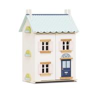 Le Toy Van - H125 - Casa de muñecas Blue Belle en Madera certificada FSC, 3 años, para niñas, 2 Pisos, l 44 x d 36 xh 66 cm, con persianas, Ventanas y Puertas Que se abren, Juego ecológico Montessori