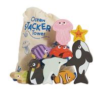 Le Toy Van - Ocean Petilou Stacker & Bag Educational Balancing Activity Toy, Suitable For Age 18+ Months
