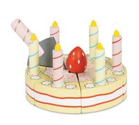 Le Toy Van - Pastel de cumpleaños Vainilla - Honeybake | Tarta de madera con velas | Juego imaginativo | A partir de +2 años