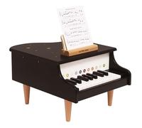 Le Toy Van Piano de Cola de Madera - Madera sostenible certificada por FSC - Elegante Negro con Detalles de Estrella Dorada - Incluye partituras de Canciones Infantiles