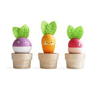 Le Toy Van - PL121 - Juego educativo de verduras de madera apilable e intercambiable, a partir de 18 meses, juguetes Montessori para niños, juego educativo, set 3 verduras, Petilou