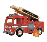 Le Toy Van - Pretend Play Wooden Fire Engine Toy Truck Vehicle Play Set Includes Firefighter Figure and Accessories, Fireman Playset For 3 Year Olds +