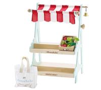 Le Toy Van - TV181 - Juego Educativo Puesto de Mercado, para niños a Partir de 3 años, Incluye Bolsa de Lona y Caja con Manzanas y Peras, Juguete ecológico Montessori