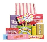 Le Toy Van - TV335 - Juego Educativo de Dulces y Snacks para Niños, 2 Años, Bolsa de Dulces Incluida, 12 Piezas, Juguete Montessori, Madera Certificada FSC y Colores al Agua