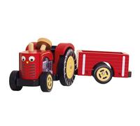 Le Toy Van - TV468 - Juego de Tractor de Juguete Educativo para niños, 2 años, Juguete Montessori, con Remolque magnético, Juego de Madera ecológico, sin plástico
