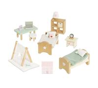 Le Toy Van – Set dormitorio de casa de muñecas Daisylane ME061, 24 piezas, 3+ años