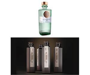 LE TRIBUTE - Ginebra Premium, Dry Gin, 43% Volumen de Alcohol, 70 cl + Le Tribute - Tónica, Tonic Water, Mixer para Ginebra, Prepara tu Gin Tonic - Pack 4 x 200 ml