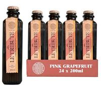 LE TRIBUTE - Refresco Pink Grapefruit Pack 24 x 200 ml, con Ingredientes Naturales, Burbuja Duradera, Toque Fresco, Equilibrado, Dulce y Amargo, con Pomelo, Naranja y Limón, Color Rosado