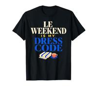 Le Weekend French Café Croissant Brunch Regalo Camiseta