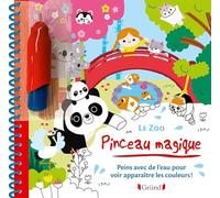 Le zoo: Peins avec de l'eau pour voir apparaitre les couleurs ! Avec un pinceau