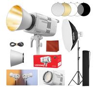 LE200Bi/LE300Bi Kit Godox - Kit de luz continua con softbox, trípode CRI98+, control Bluetooth/DMX para estudio (blanco, LE200BI)