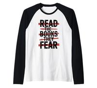 Lea los libros que temen contra la censura Camiseta Manga Raglan