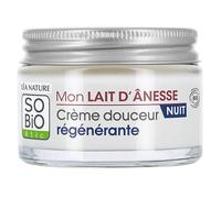Léa Nature SO BiO étic Mi Leche de Burra, Crema de Noche Suave Regeneradora 50 ml