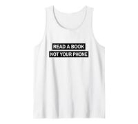 Lea un Libro, no su teléfono (Declaración de Bookworm) Camiseta sin Mangas