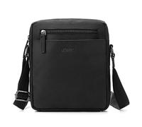 LEABAGS bandolera de cuero hombre I Bandolera con bandolera I bandolera I Bolso de oficina I Bolso de mano I Bolsa de viaje I Bolso tablet I Cuero hecho a mano I Natural Negro
