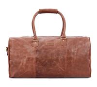 Leabags Bolsa de Fin de Semana Mujeres y Hombres | Bolsa de Viaje de Cuero Genuino de Primera Calidad | Bolsa Deportiva de 40 l | Bolsa de Gimnasio | Bolsa de Deporte | Grande | Vintage Cognac