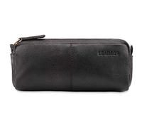 LEABAGS Estuche de Cuero Genuino | Gran Estuche para bolígrafos, lápices y papelería Escolar | Carpeta para lápices Trabajo, Universidad y Escuela | Nuez