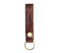 LEABAGS Llavero de Cuero para Mujeres y Hombres | Anillo de Llaves Premium | Llavero para Llaves de Coche | Estuche para Llaves | Idea de Regalo | 13 x 2 x 1 cm | Vintage Cognac