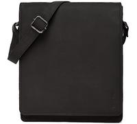 LEABAGS London Bandolera de Piel - Bolso Messenger Vintage Unisex - Bolso Pequeño de Cuero Auténtico de Estilo Casual y Elegante - Crossbody para el Uso Diario
