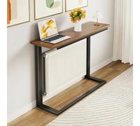 Leaceuv Cubre Radiadores,Estante Cubreradiadores,Mesa Estrecha para Detrás del Sofá Cama,Mesa Auxiliar de Madera y Metal,Cubierta Radiador,para Sala de Estar,Cocina,Pasillo(Nero,80x15cm/31.4x5.9in)