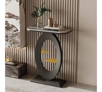 Leaceuv Mesa Consola,Muebles Entrada Recibidor,Extremo del Sofá,Aparador, Marco de Metal,Mesa Auxiliar,Fácil Montaje,para Salón,Sala de Estar,Entrada,Pasillo(Black3,40cm/15.7in)