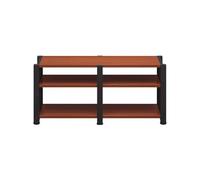 Leaceuv Mueble Equipo HiFi de 2/3/4 Niveles,Mueble TV de Madera y Metal,Mesa Auxiliar,Mueble Soporte Impresora,para Sala de Estar,Sala de Cine,Estante,Oficina(Teak,3 Tier)