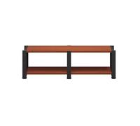 Leaceuv Mueble Equipo HiFi de 2/3/4 Niveles,Mueble TV de Madera y Metal,Mesa Auxiliar,Mueble Soporte Impresora,para Sala de Estar,Sala de Cine,Estante,Oficina(Teak,2 Tier)