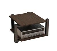 Leaceuv Mueble Equipo HiFi,Mesa Auxiliar de 2/3/4 Niveles,Mueble TV de Madera y Metal,Mueble Soporte Impresora,Mesa Televisión,Estante de Almacenamiento,para Hogar Oficina(Brown,2 Tier)