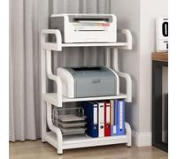 Leaceuv Mueble Equipo HiFi,Soporte Altavoces,Mesa Impresora 3D con 3 o 4 Estantes,Fabricado en Madera y Metal,Soporte Videoconsolas,para Tocadiscos,Hi-Fi,Proyector(Wit,3 Tier)