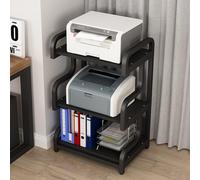 Leaceuv Mueble Equipo HiFi,Soporte Altavoces,Mesa Impresora 3D con 3 o 4 Estantes,Fabricado en Madera y Metal,Soporte Videoconsolas,para Tocadiscos,Hi-Fi,Proyector(Nero,3 Tier)