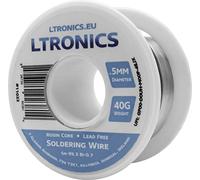 Lead-Free Sn99.3 Tin Bi0.7 Bismuth, Rosin Core Solder Wire Roll, 0.5mm, 40g