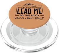 Lead me to The Rock That is Higher Than I Salmo 61:2 Diseño PopSockets PopGrip para MagSafe