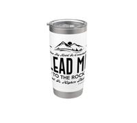 Lead me to the rock that is higher than I Salmo 61:2 Diseño Vaso térmico de acero inoxidable de doble pared