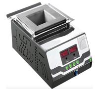Lead Melting Pot,Vertical Tin Melting Furnace,Dual Temperature Digital Display,Anti Slip Foot Pads,0 ℃ -600 ℃ Adjustable,For Melting Tin Lead Glue Wax, LJJY-KK