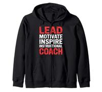 Lead Motivate Inspire Instructional Coach Liderazgo |- Sudadera con Capucha