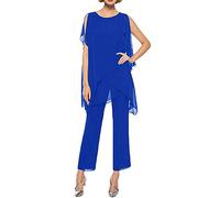 Leader of the Beauty - Pantalones de Gasa para Mujer, 2 Piezas, Vestido de Madre de Novia para Weddinng