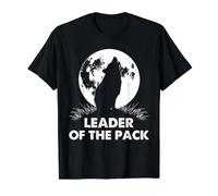 Leader of The Pack Wolf Paw - Gráfico de liderazgo Familiar Camiseta gráfica económica, Hombre, Negro, M