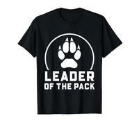 Leader of The Pack Wolf Paw - Gráfico de liderazgo Familiar Camiseta gráfica económica, Hombre, Negro, XL