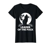 Leader of The Pack Wolf Paw - Gráfico de liderazgo Familiar Camiseta gráfica económica, Mujer, Negro, M