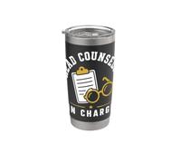 Leadership Funny Camp quote Head Counselor In Charge Vaso térmico de acero inoxidable de doble pared